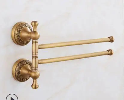Towel Racks 2/3/4/5 Tiers Bars Antique Brass Towel Holder Bath Rack Active Rails Pants Hanger Bathroom Accessories Wall Shelf