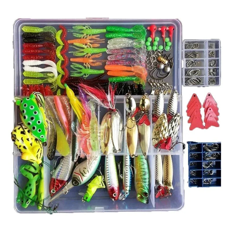 Fishing Lures Set Hard Artificial Wobblers Metal Jig Spoons Soft Lure Fishing Silicone Bait Fishing Tackle Accessories Pesca