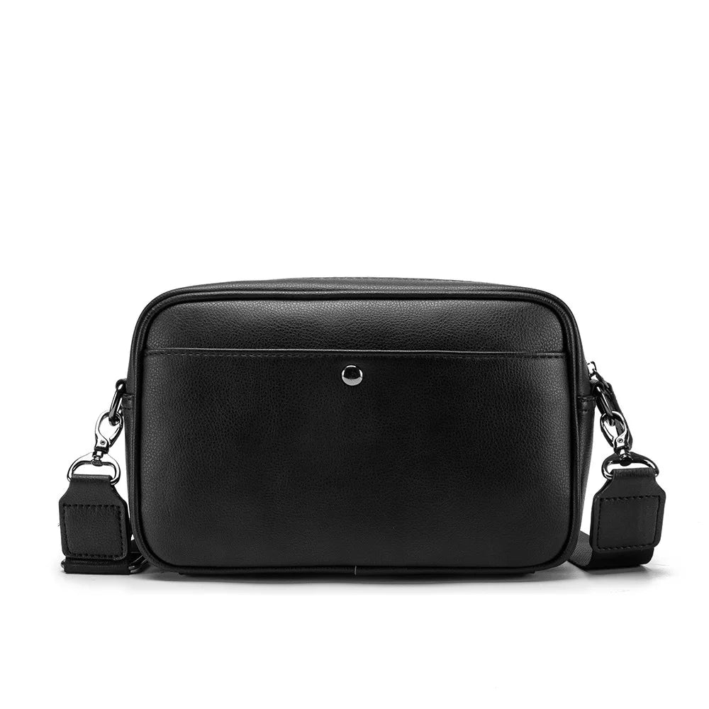 Casual Solid Men's Crossbody Bag Messenger Bag Mens PU Leather Crossbody Shoulder Bags Male Handbag Bags Cross Body Ba