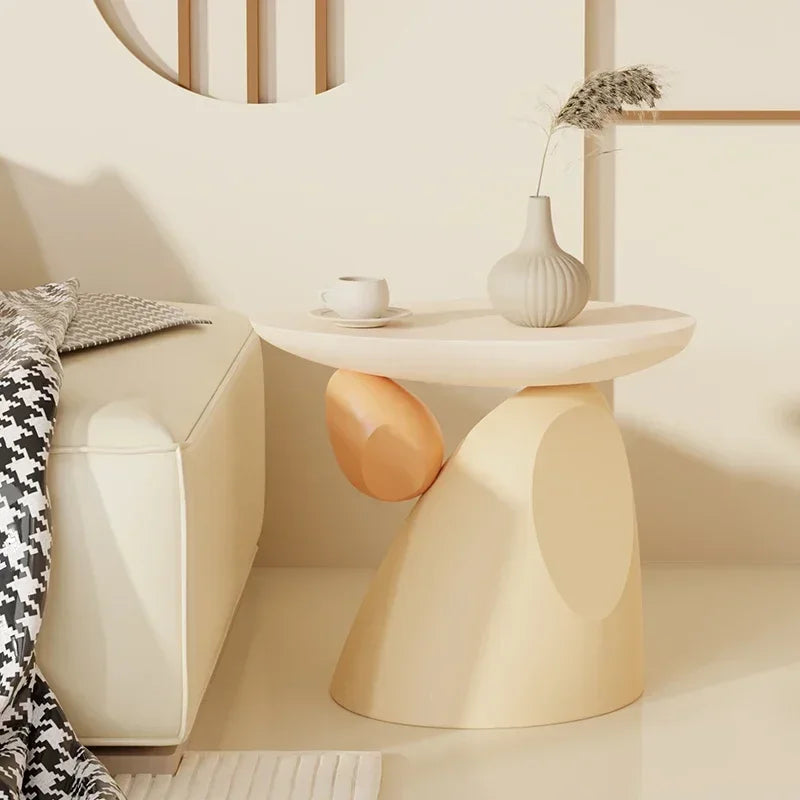 Luxury Coffee Tables , Minimalist Modern Corner Coffee Table , Cute Round Mesa De Centro , Resin Living Room Furniture