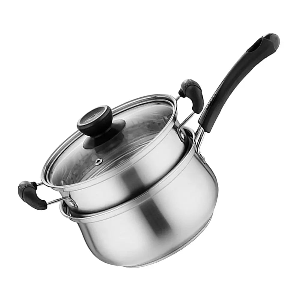 Stainless Steel Milk Pot Non stick Easy Clean Multi functional Cooking Pan for Baby Food Milk Sauces Instant Noodles Stew Pot