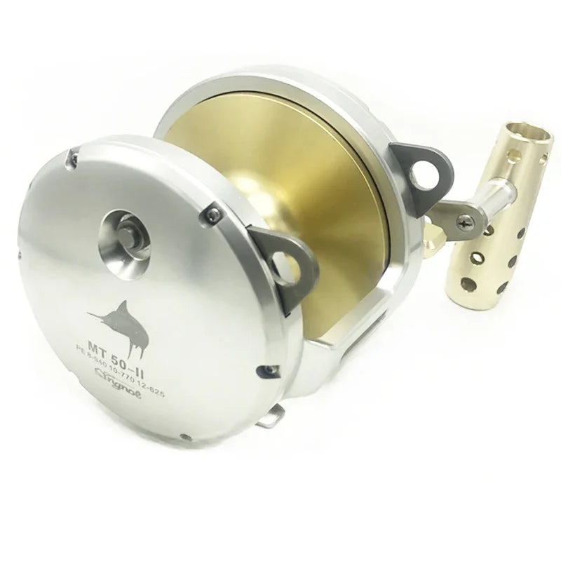 Metal Sea Fishing Reels, All for Goods, Low Speed Bait, Big Fish Equipment, Windlass, Max Drag 30 Kg , Saltwater Heavy Reel