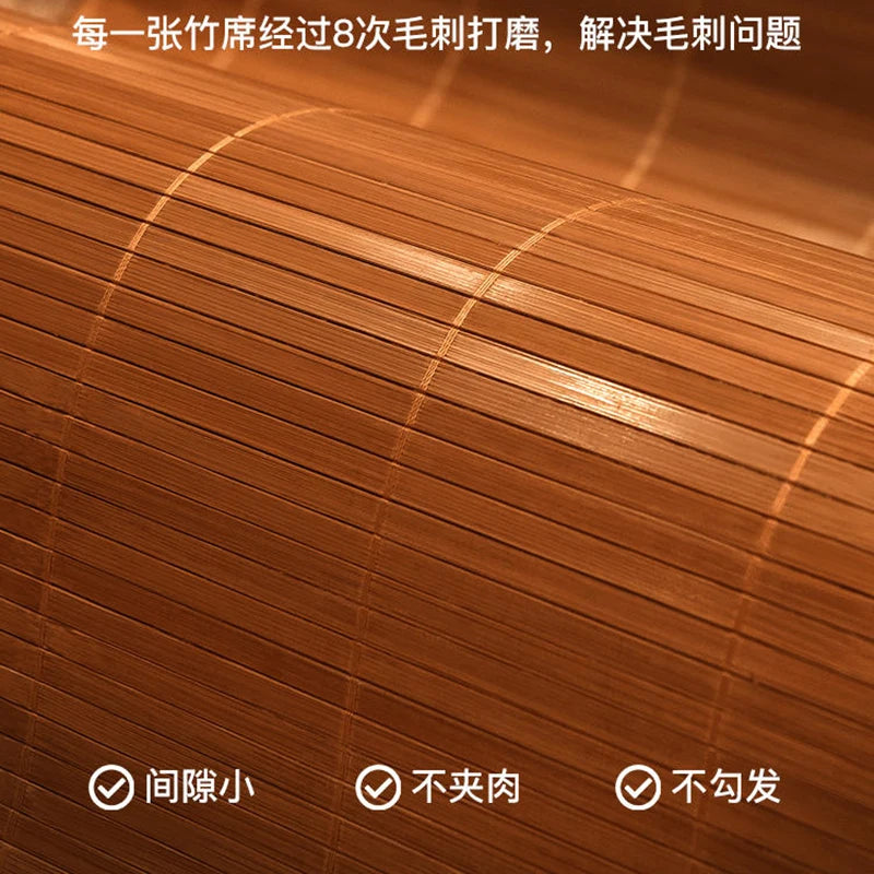 Mat Bamboo mat household double bed single bed student dormitory summer straw mat double-sided dual-use foldable