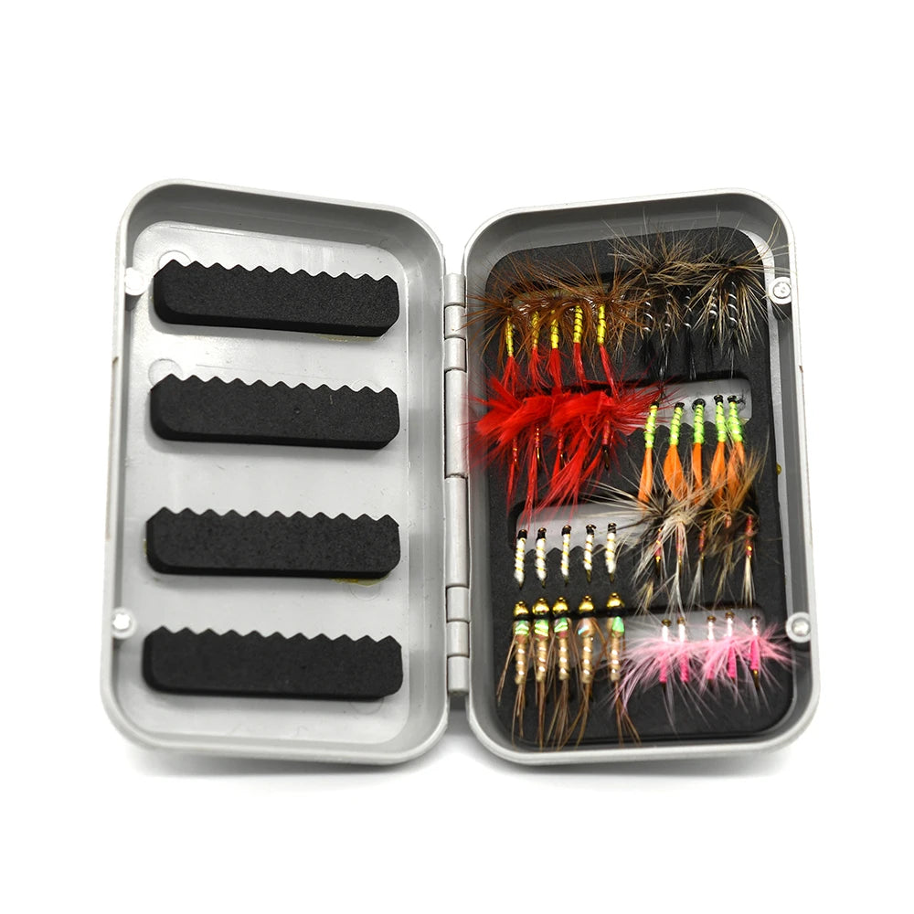 Fly Fishing Flies Kit, 40-56Pcs Handmade Fly Fishing Gear With Dry/Wet Flies, Streamers, Fly Assortment Trout Bass Flies Set