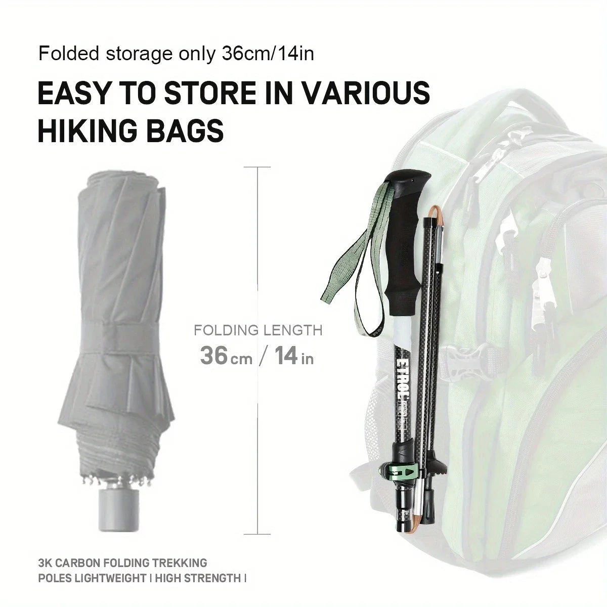 Portable Ultralight Foldable Trekking PolesTelescopic Nordic Walking Sticks Outdoor Camping Hiking Gear Perfect for Hiking