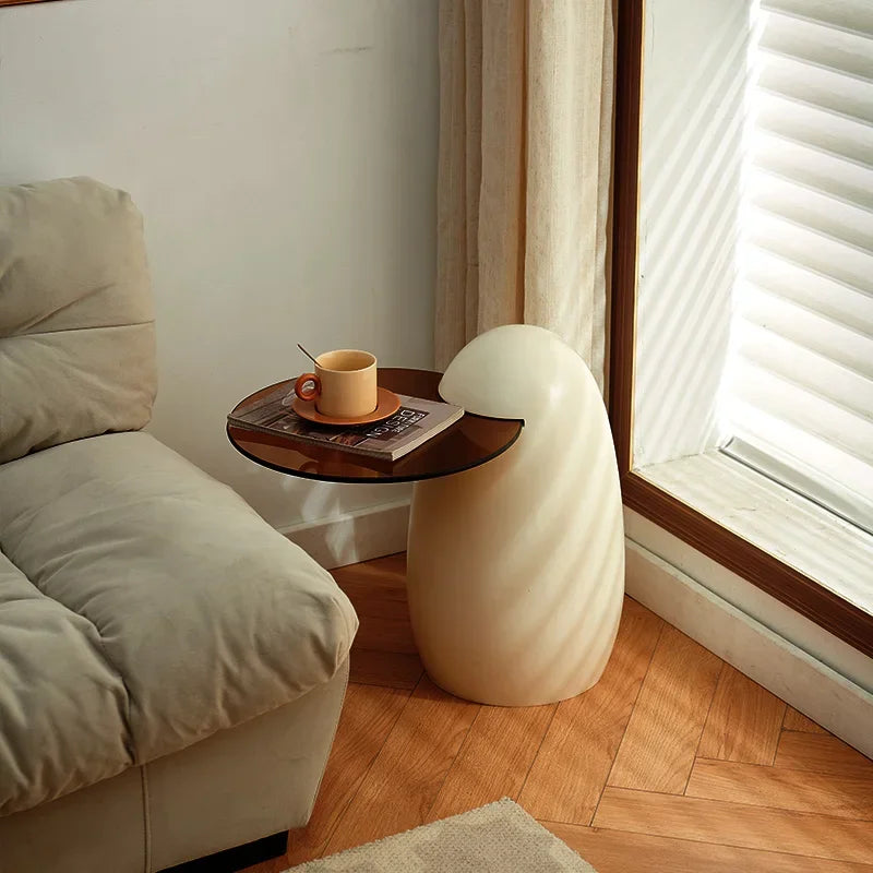 Clear Small Coffee Table Modern Design Balcony Round Coffee Table Living Room Bedroom Mesa De Centro De Sala Room Furniture