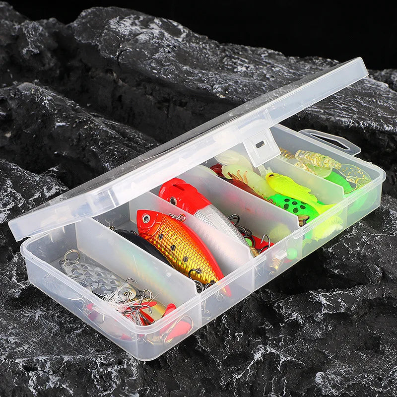 Fishing Lure Kit 78 Pieces Complete Set Minnow VIB Metal Artificial Lures Spoons Soft Bait Jig Head Worm Hook