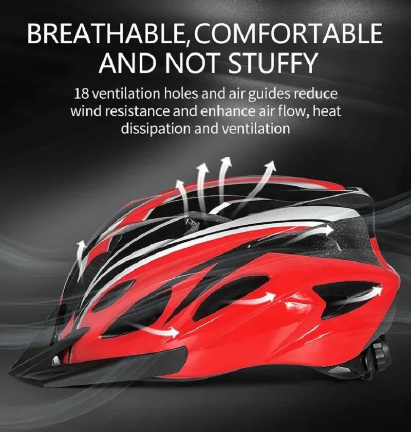 5-in-1 Cycling Accessories Kit: Bike Helmet, LED Tail Light, Bell, Water Bottle Cage, Tools Set for Mountain/Road Bicycle Safety