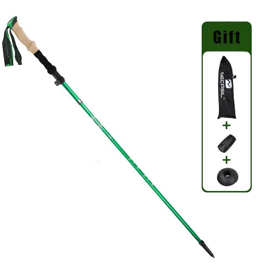 Collapsible Hiking Stick-Lightweight,Foldable Retractable Trekking Poles with Adjustable Heights-Walking Backpacking,Camping