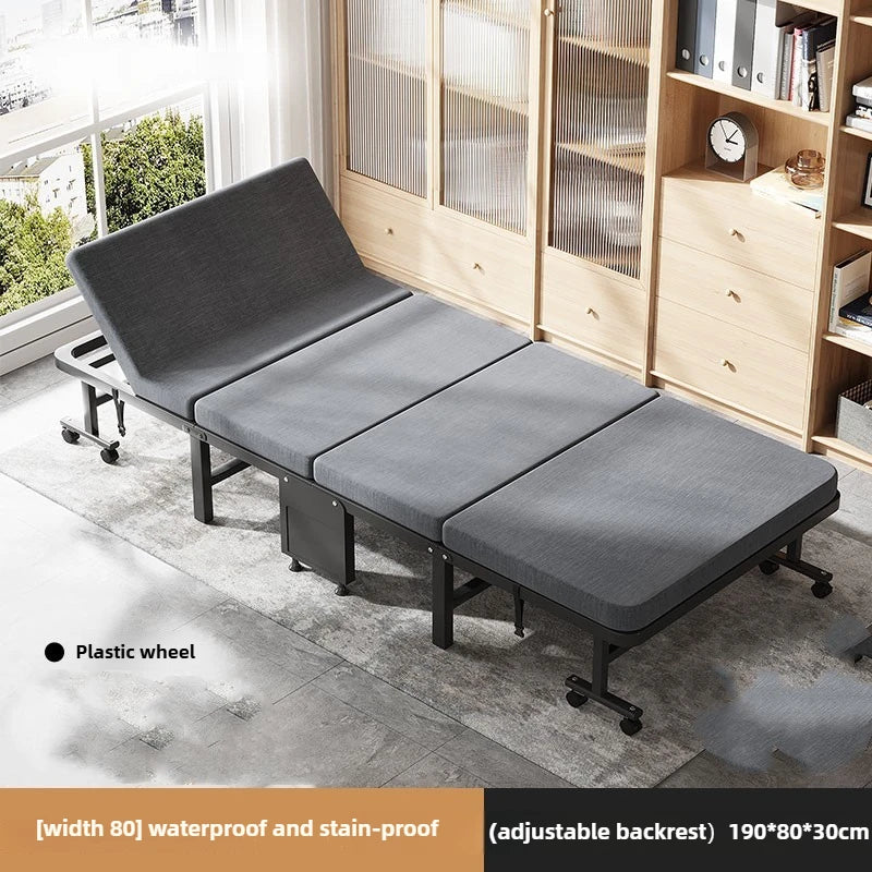 Lunch break folding bed single portable home office nap artifact simple bed wooden board hospital escort bed adult
