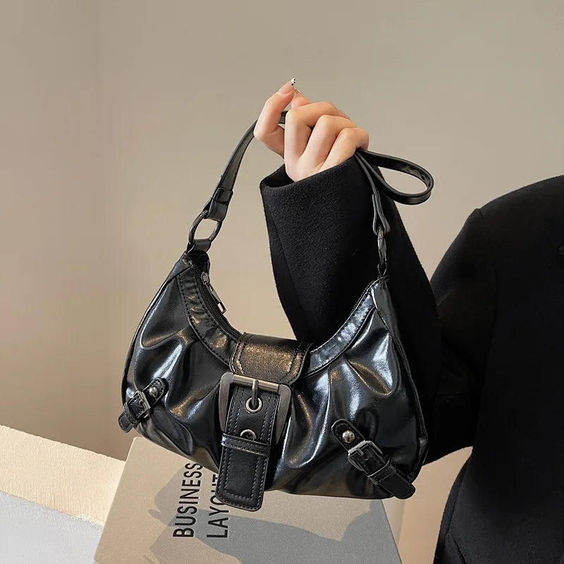 Women's Bag 2025 New One-shoulder Tote Bag American Retro Commuting Temperament Old Style Bag Underarm Locomotive Bag