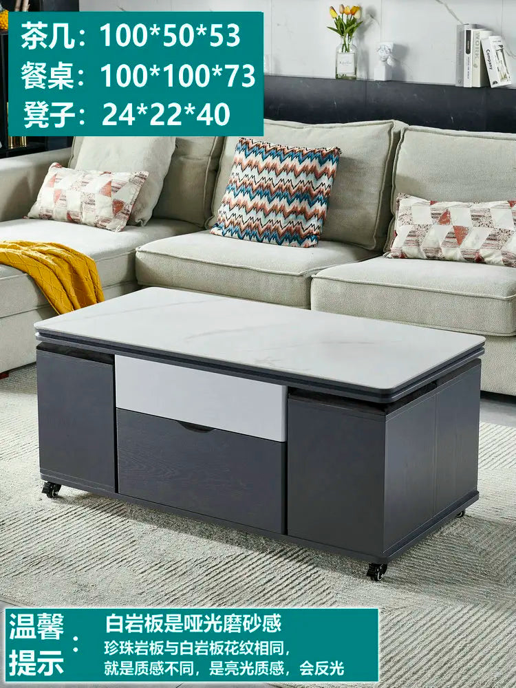 Storage Lifting Coffee Table Modern Luxury Designer Clear Cheap Side Table Aesthetic Lounge Living Room Kaffee Tische Furniture