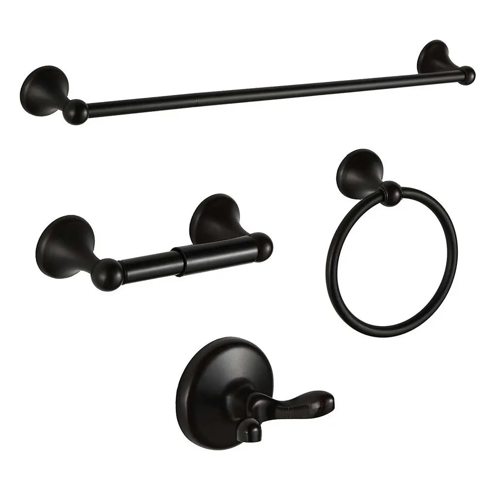 Bathroom Accessory Set,Adjustable Expandable Towel Bar 4-Piece Bathroom Hardware Set Wall Mounted Towel Rack,Antique Towel Hook