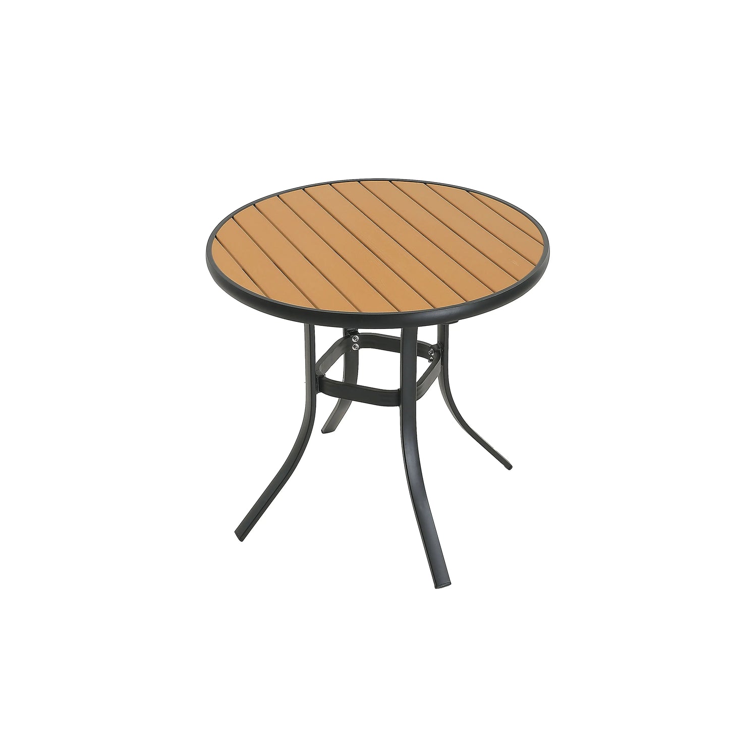 Modern Outdoor Garden Furniture Retro Round Table Outdoor Aluminum Plastic Wood Table Preservative Garden Table