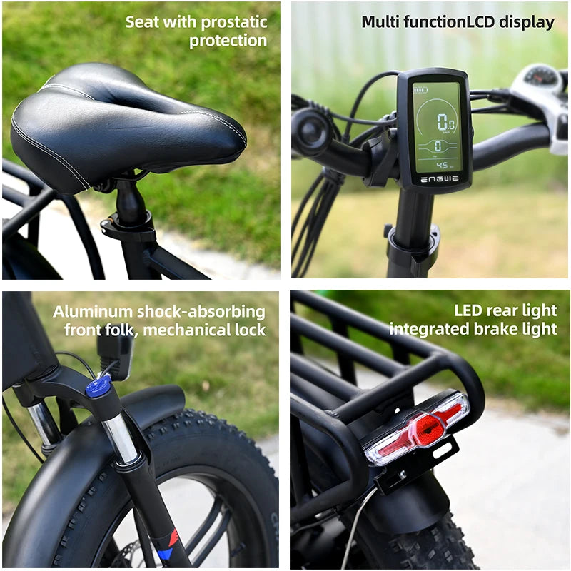 Engine X European Union Stock Electric Bike 48V 13Ah Foldable 250W Electric Fat Tire Mountain