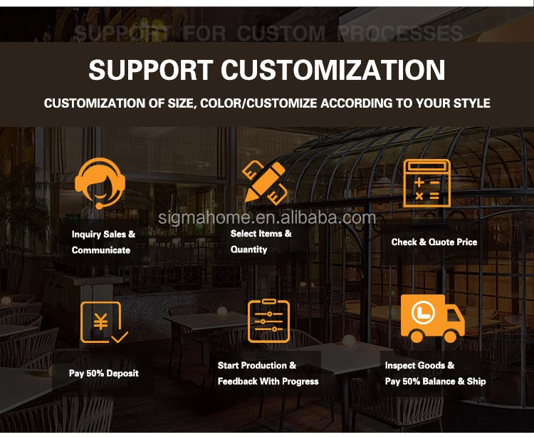 Patio Furniture Metal Aluminum Outdoor Leisure Furniture Villa Garden Sofa Set