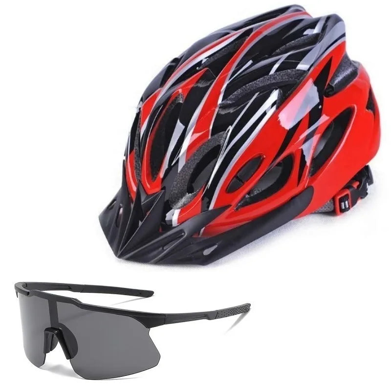 5-in-1 Cycling Accessories Kit: Bike Helmet, LED Tail Light, Bell, Water Bottle Cage, Tools Set for Mountain/Road Bicycle Safety