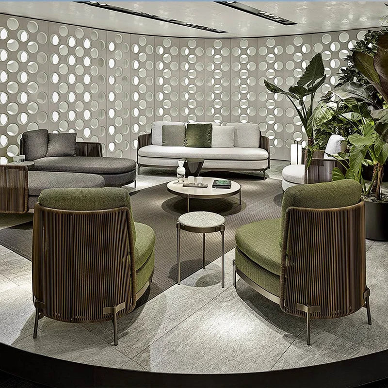 Good Quality Factory Directly Patio Furniture Aluminum Garden Sofa Set with Cheap Price