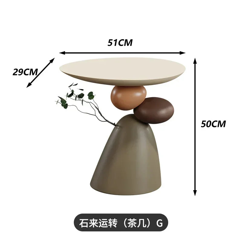 Luxury Coffee Tables , Minimalist Modern Corner Coffee Table , Cute Round Mesa De Centro , Resin Living Room Furniture