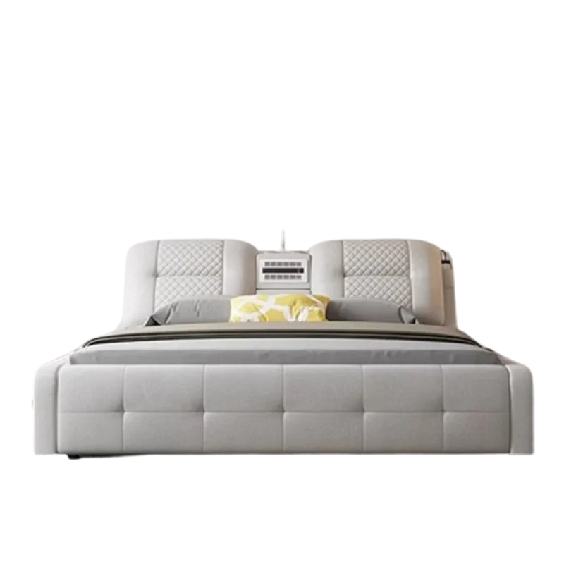 King Aesthetic Unique Double Bed Frame Master Frames Modern Twin Double Bed Frame Wood Multifunctional Cama Casal Home Furniture