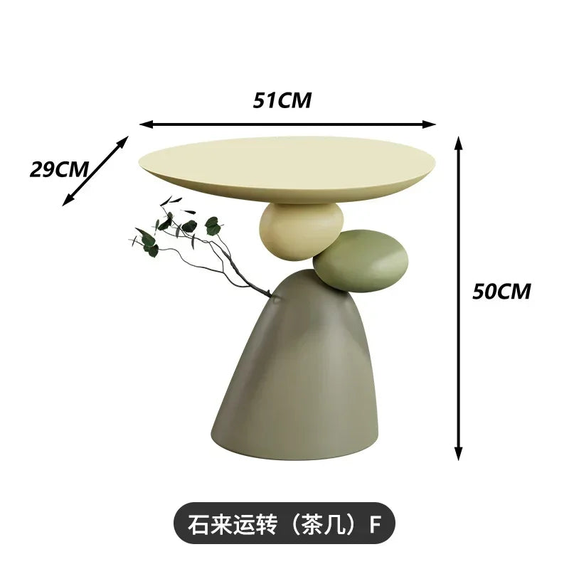 Luxury Coffee Tables , Minimalist Modern Corner Coffee Table , Cute Round Mesa De Centro , Resin Living Room Furniture
