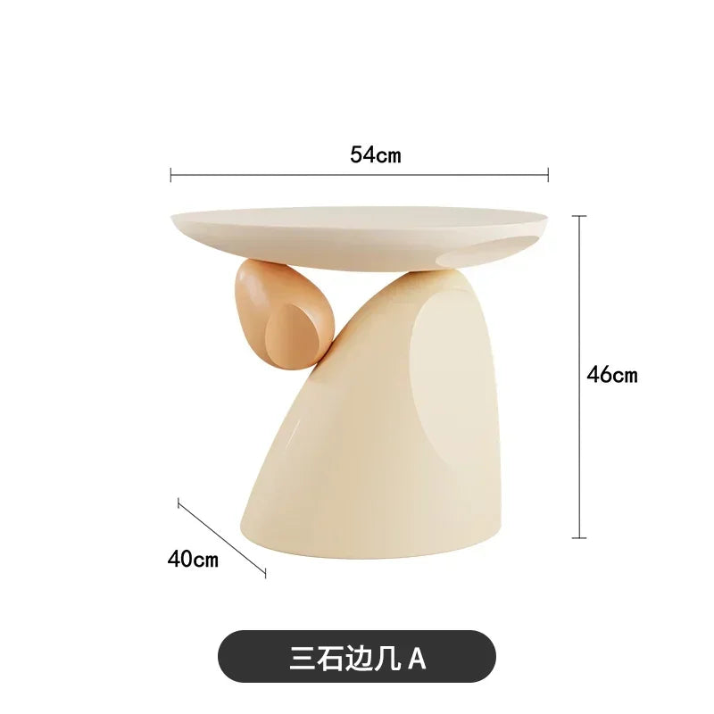 Luxury Coffee Tables , Minimalist Modern Corner Coffee Table , Cute Round Mesa De Centro , Resin Living Room Furniture