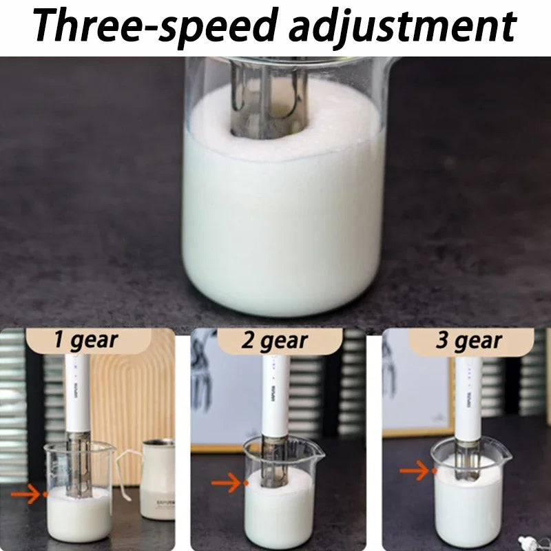 Coffee Milk Frother Portable Electric Milk Frothers Kitchen Miniature Milks Foam Machine Decoration Mixer Blender Coffeeware