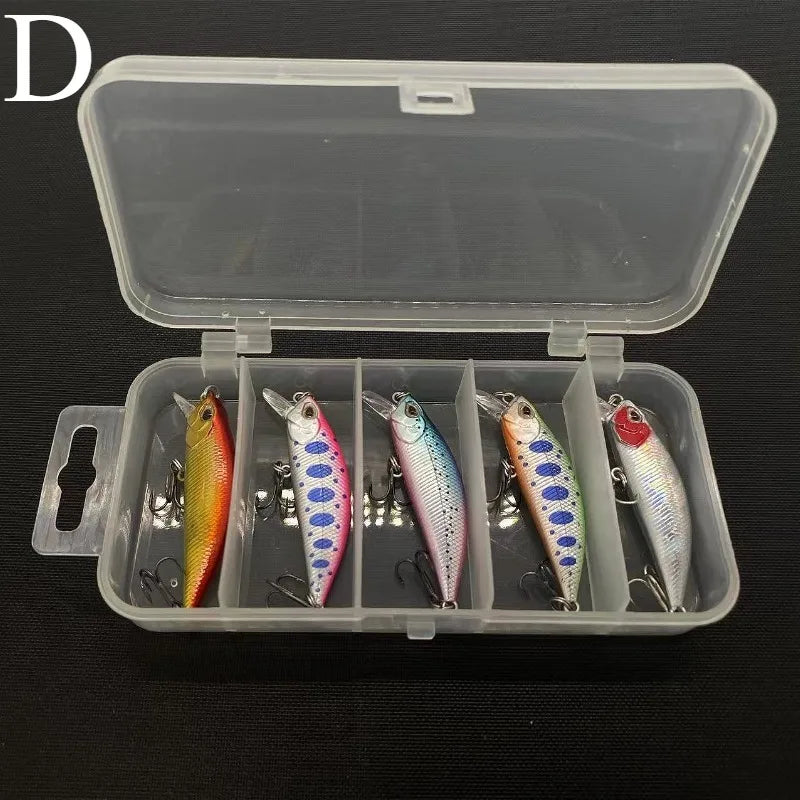 ZWICKE Fishing Lure Kit Sinking Minnow Trout Artificial Bait Crank Bait Bass Hook Wobbler Fishing Tackle Box Floating Jerkbait