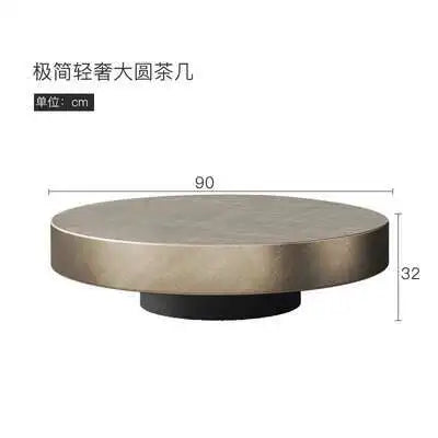 Simple Modern Metal Coffee Tables for Home Furniture Living Room Home Glass Coffee Table Design Light Luxury Round Coffee Table