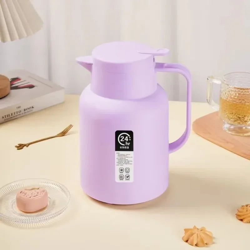 Home 1L Tulip Insulated Pot Large Capacity Warm Water Bottle Dormitory Insulated Bottle Coffee Pot Glass Inner Pot Water Bottle