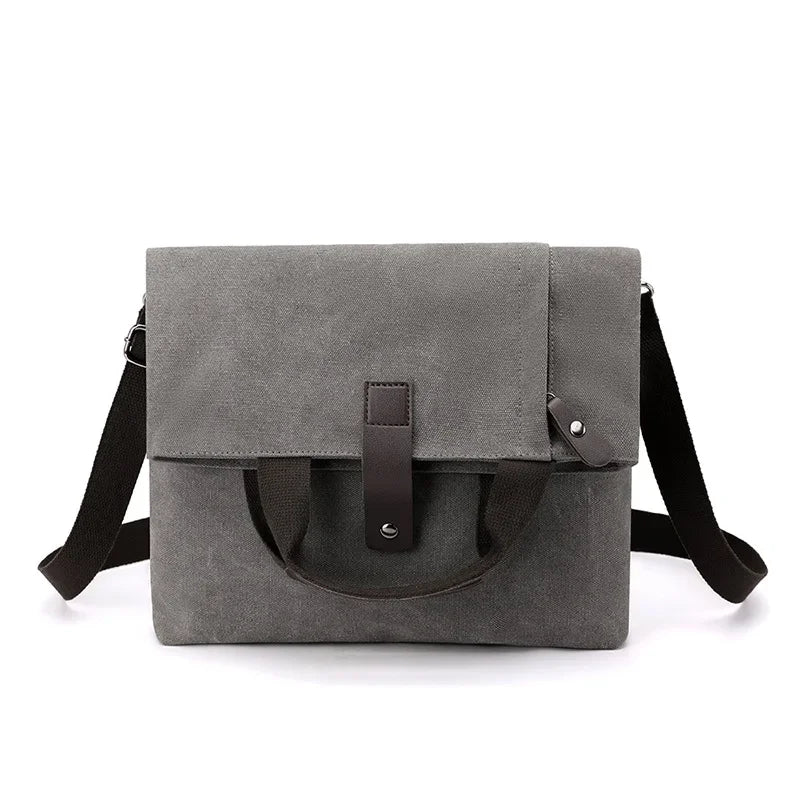 Men's Fashion Canvas Shoulder Bag Business Travel Crossbody bags Men Multifunctional Messenger Bags Briefcase Men Handbags Totes