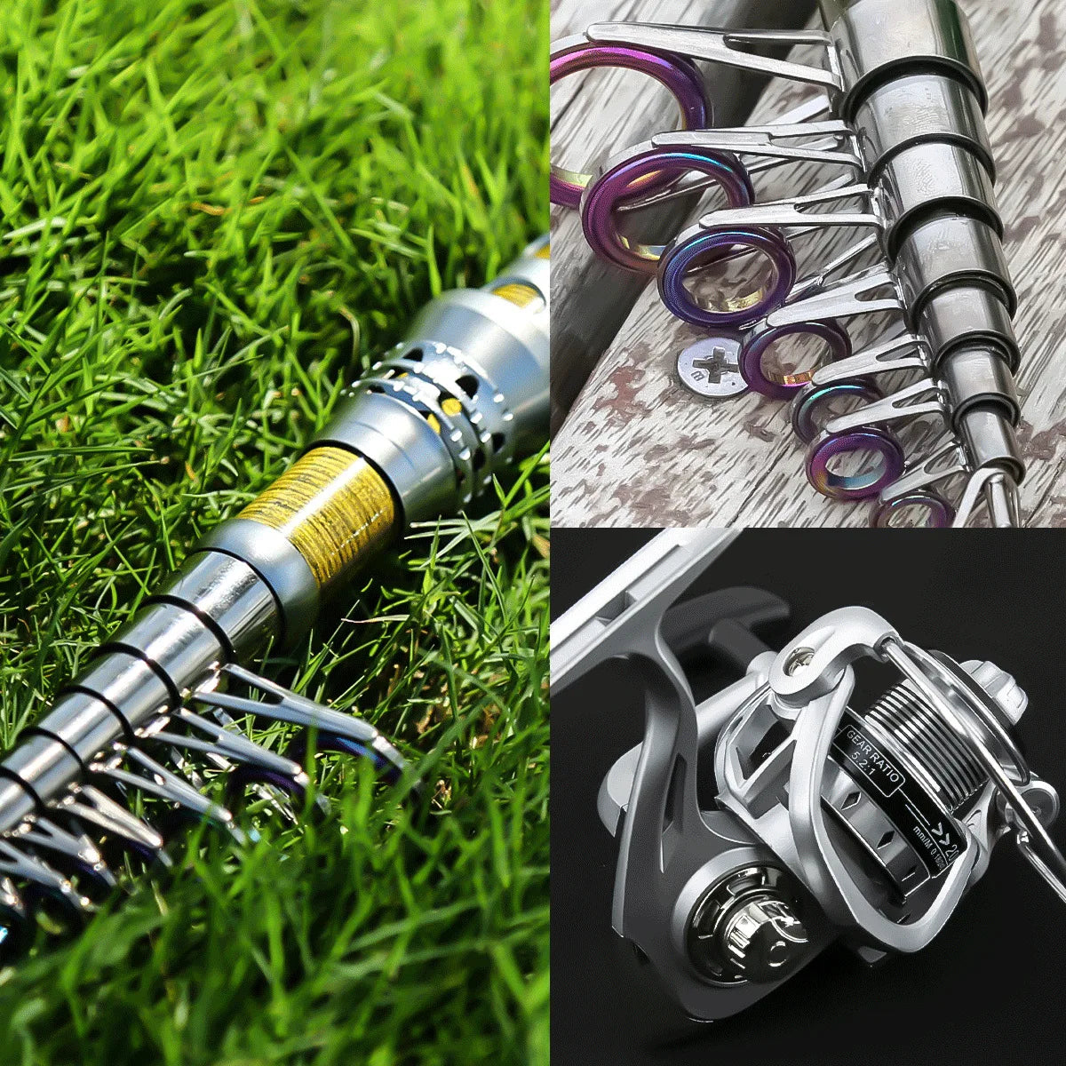 Fishing gear rod and wheel set Far throw Luya sea fishing rod and reel combination telescopic spinning rod