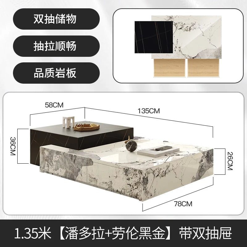 European Luxury Coffee Table Beauty Trendy Elegant Unique Coffee Tables Space Saving Mesa De Centro Sala Living Room Furniture