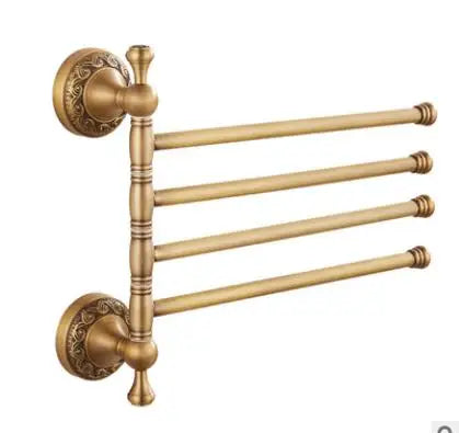 Towel Racks 2/3/4/5 Tiers Bars Antique Brass Towel Holder Bath Rack Active Rails Pants Hanger Bathroom Accessories Wall Shelf