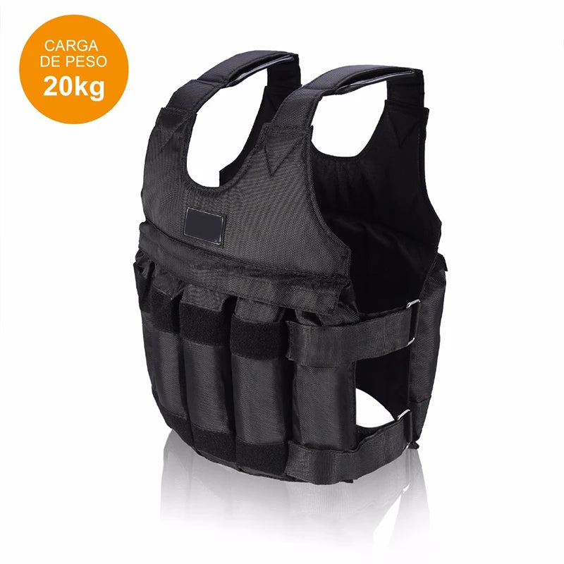 Adjustable Fitness Weighted Vest 20kg 50kg Exercise Training Fitness Jacket Gym Workout Boxing Waistcoat Fitness Equipment FOU99