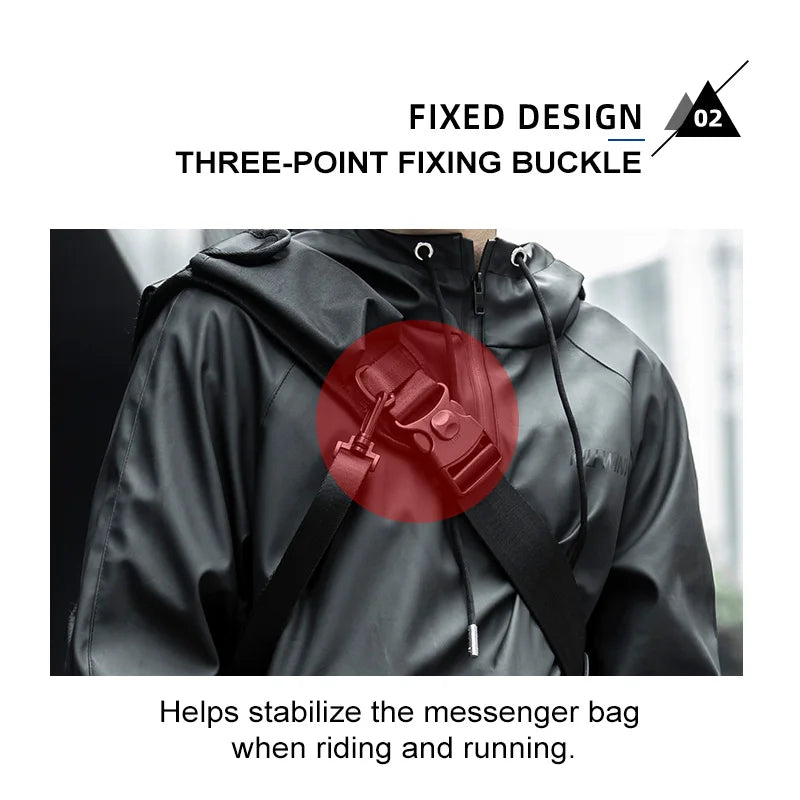 Men Crossbody Bag Casual Trendy Waterproof Large Capacity Lightweight Bags For Teenage Daily Life Shoulder Bags
