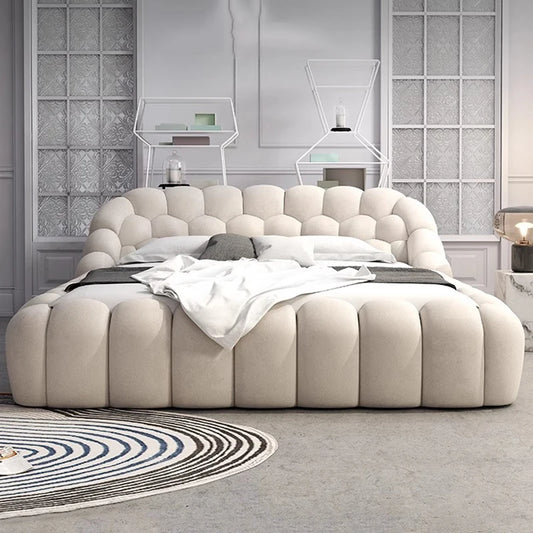 Luxury Double Bed Modern Floor Design Wooden Space Saving Japanese Soft Cheap Bed Comfortable Cama Solteiro Unique Furniture