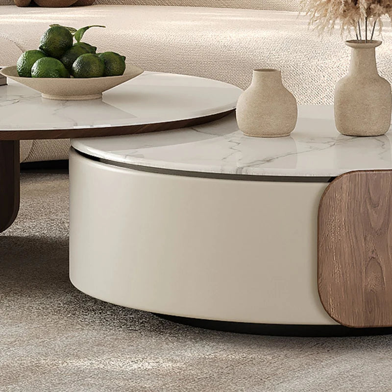 Aesthetic Luxury Coffee Table Modern Unique Trendy Round Coffee Tables Storage Mesa De Centro Sala Living Room Furniture