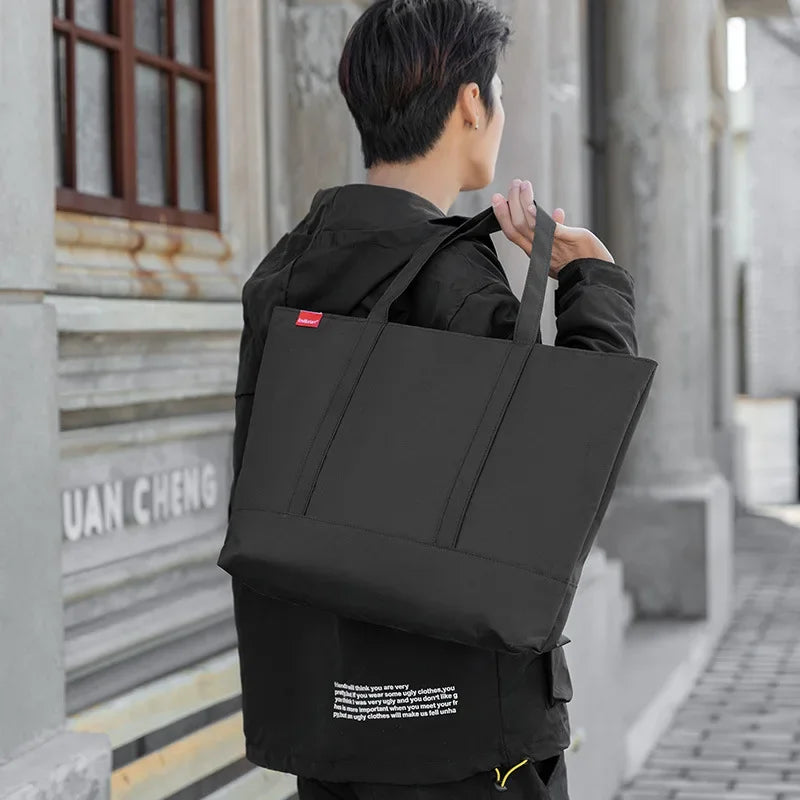 Men's Handbag Japanese Tote Oxford Cloth Fashion Shoulder Bags for Man 2024 Luxury Designer Large Student Black Male Casual Hand