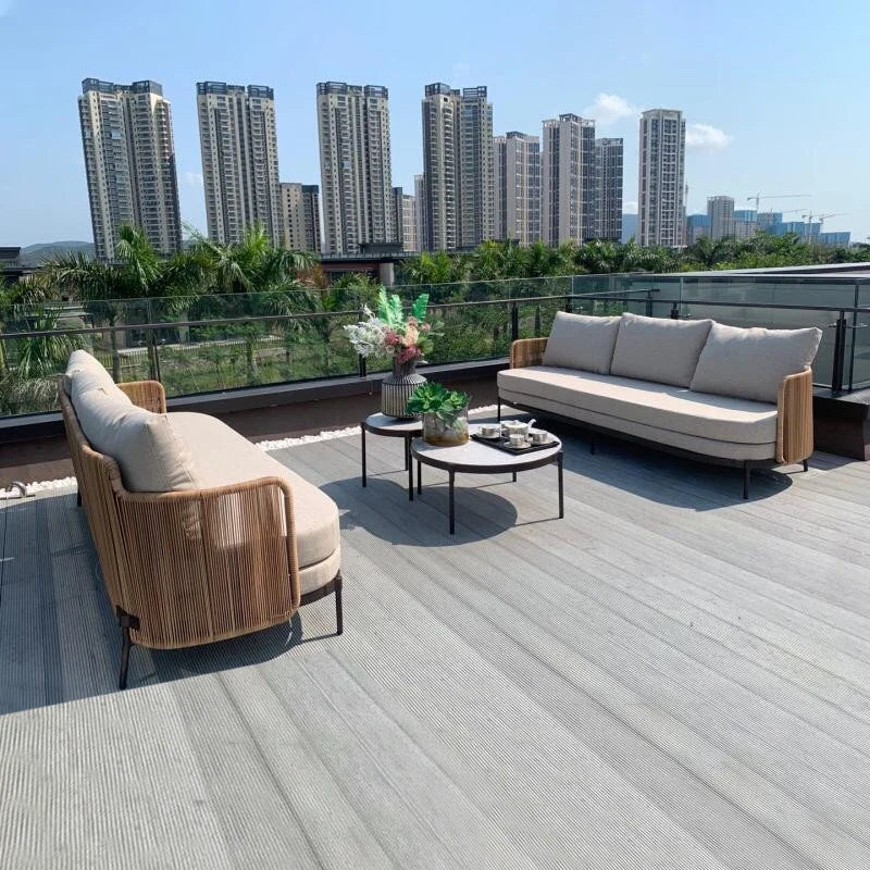 Good Quality Factory Directly Patio Furniture Aluminum Garden Sofa Set with Cheap Price