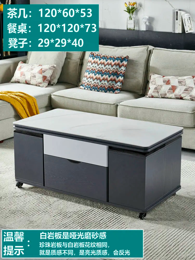 Storage Lifting Coffee Table Modern Luxury Designer Clear Cheap Side Table Aesthetic Lounge Living Room Kaffee Tische Furniture