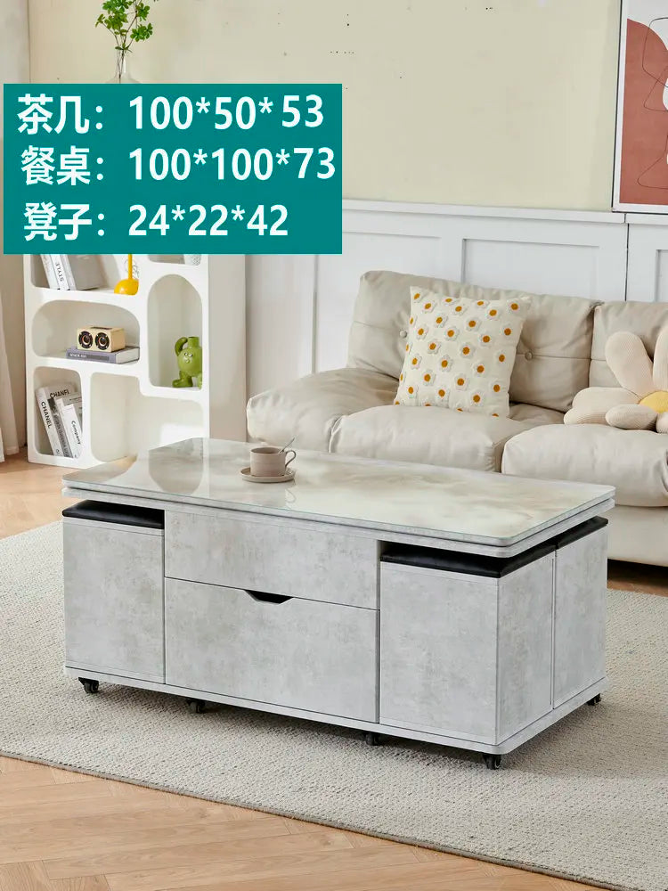 Storage Lifting Coffee Table Modern Luxury Designer Clear Cheap Side Table Aesthetic Lounge Living Room Kaffee Tische Furniture