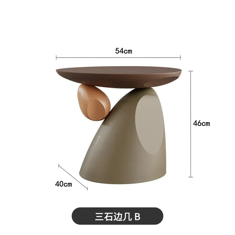 Luxury Coffee Tables , Minimalist Modern Corner Coffee Table , Cute Round Mesa De Centro , Resin Living Room Furniture