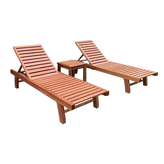 Outdoor courtyard bed outdoor solid wood lounger balcony garden villa seaside swimming pool leisure preservative wood beach chai
