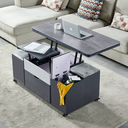 Storage Lifting Coffee Table Modern Luxury Designer Clear Cheap Side Table Aesthetic Lounge Living Room Kaffee Tische Furniture