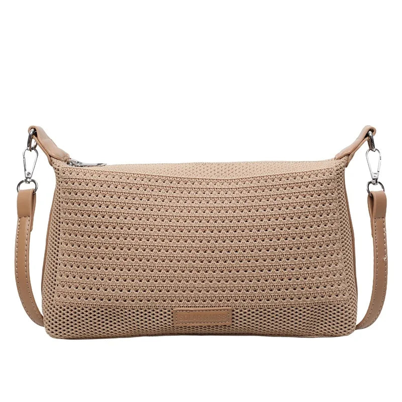 2025  Hand-woven Bags for Women, Foreign-style Knitted Shoulder Bags Textured Messenger Commuter Bags, Niche Design Women's Bags