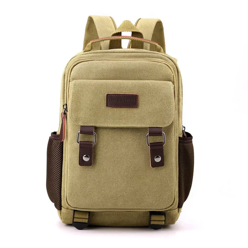 Small Mens Backpacks Canvas Casual Backpacks for Men 2023 Mini Male School Bag Rucksack Man Multi-function Crossbody Bags Travel
