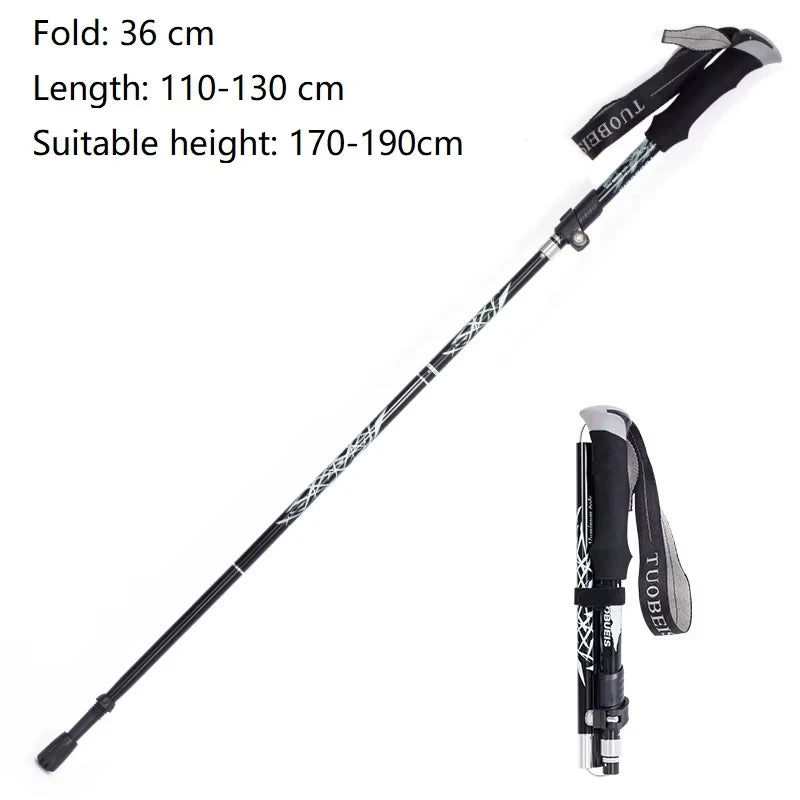 Portable Ultralight Foldable Trekking PolesTelescopic Nordic Walking Sticks  Outdoor Camping Hiking Gear Perfect for Hiking