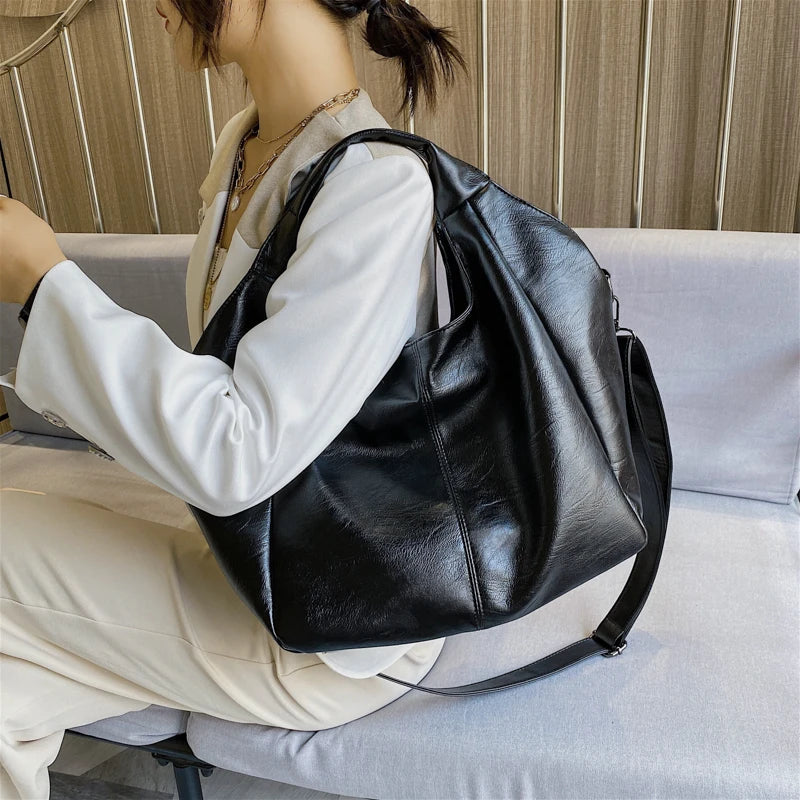 Fashion Women Handbags Female Large Shoulder Bags For Travel Weekend Shopping Feminine Bolsas Soft Leather White Messenger bag