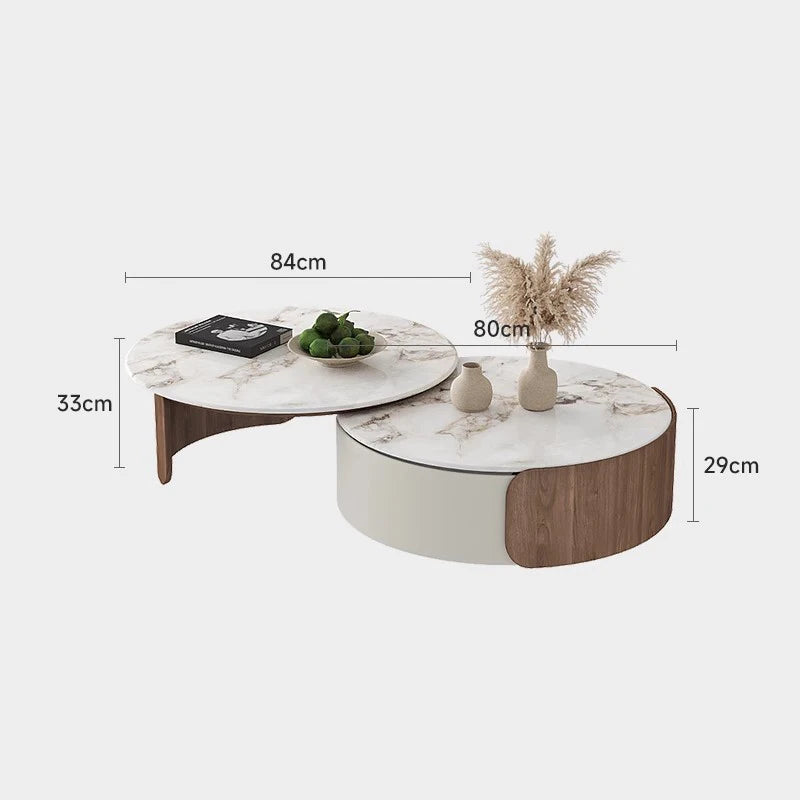 Aesthetic Luxury Coffee Table Modern Unique Trendy Round Coffee Tables Storage Mesa De Centro Sala Living Room Furniture